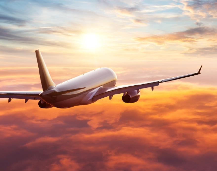 Plane flying in the sky